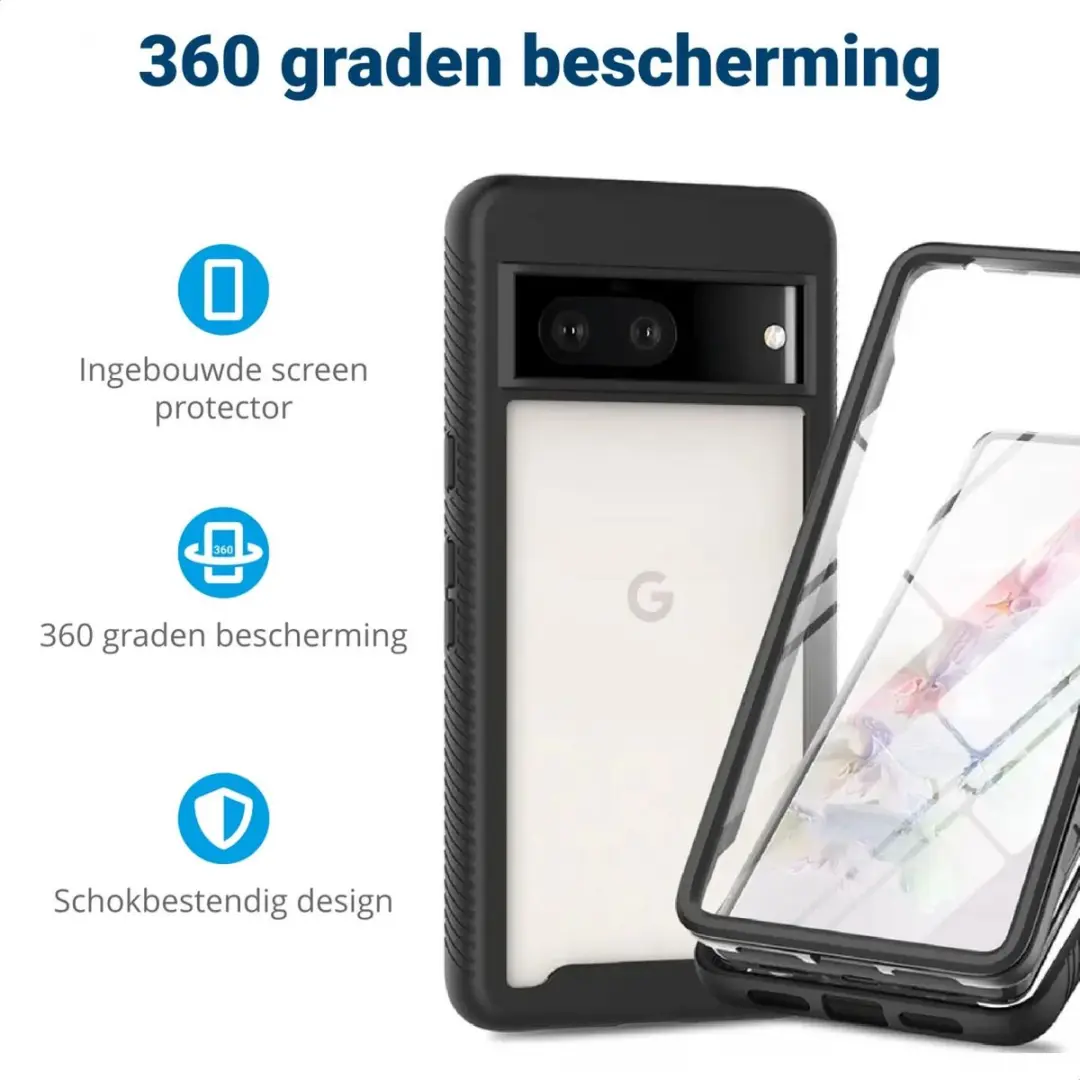 Selected by GSMpunt.nl Hoesje Google Pixel 8 - Full Protect - Zwart