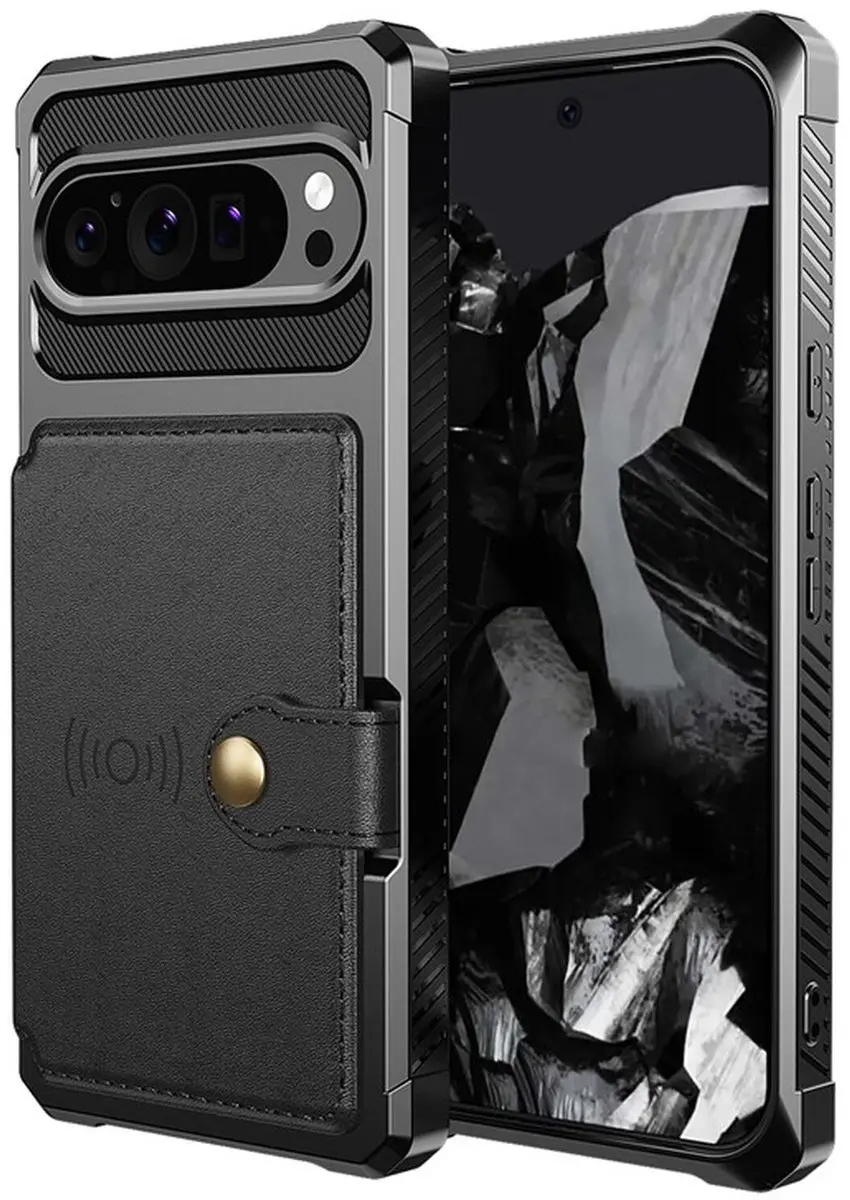 Selected Portemonnee Hoesje Google Pixel 10/10 Pro - 4 Pasjes - Zwart