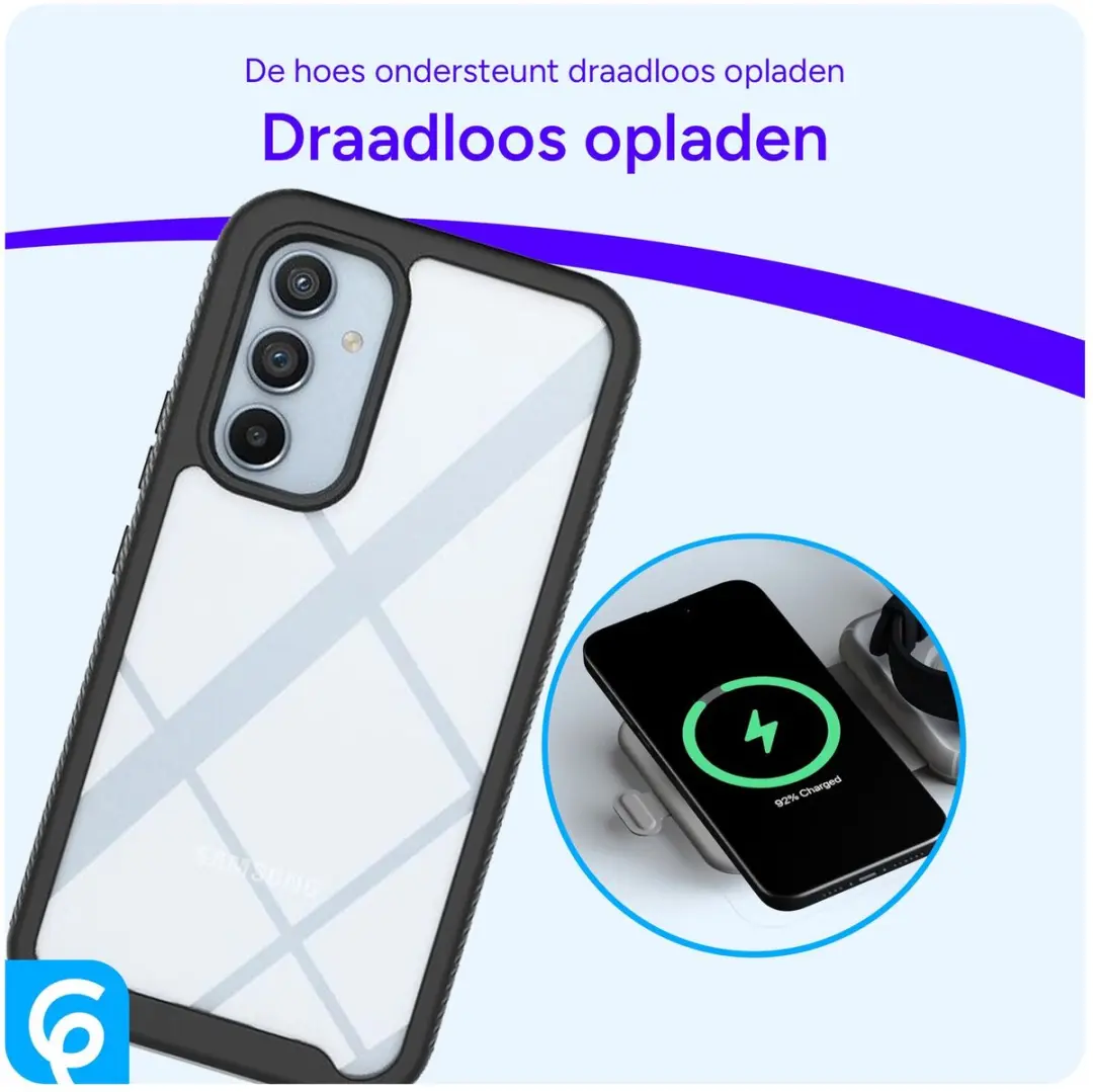 Selected by GSMpunt Hoesje Samsung Galaxy A34 - Full Protect - Zwart/Transparant