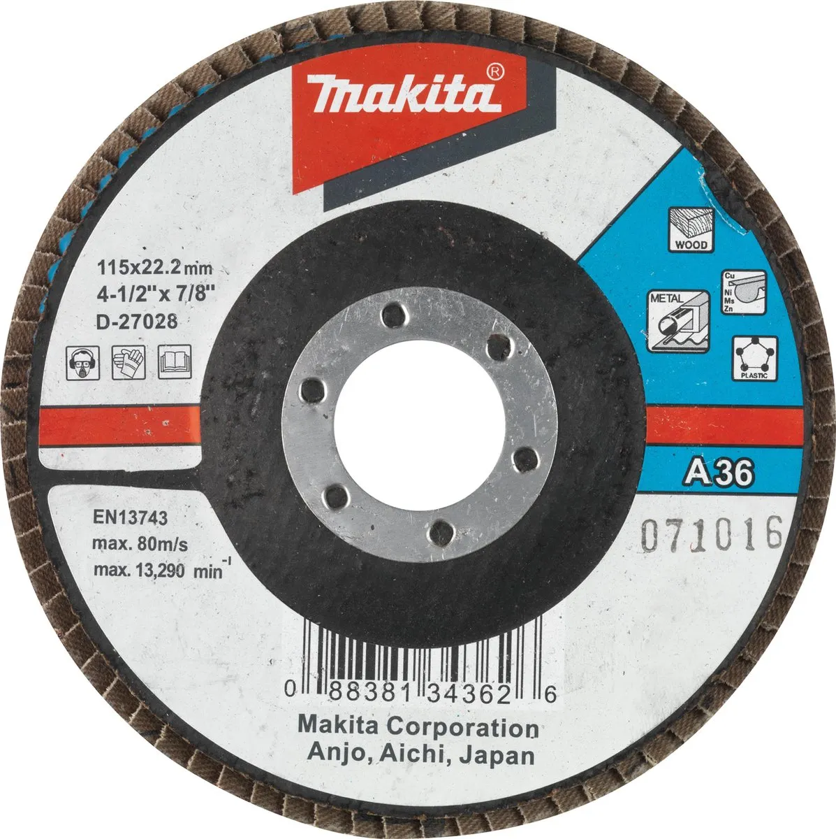 Makita D-27078 Lamellenschuurschijf 125mm