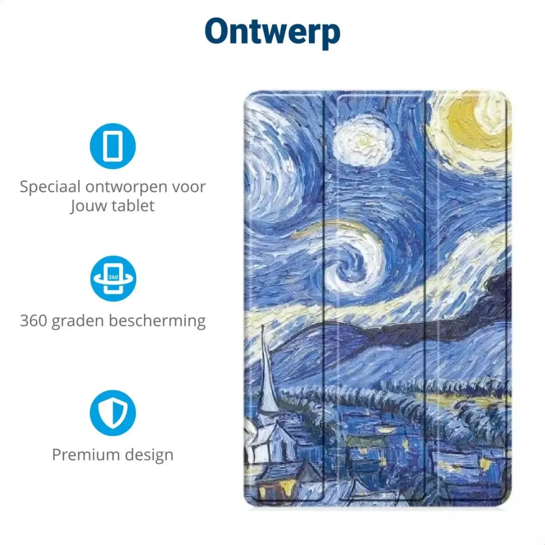 Apple iPad Pro 12.9 Book Case Hoes - Sterrennacht - Kunstleder