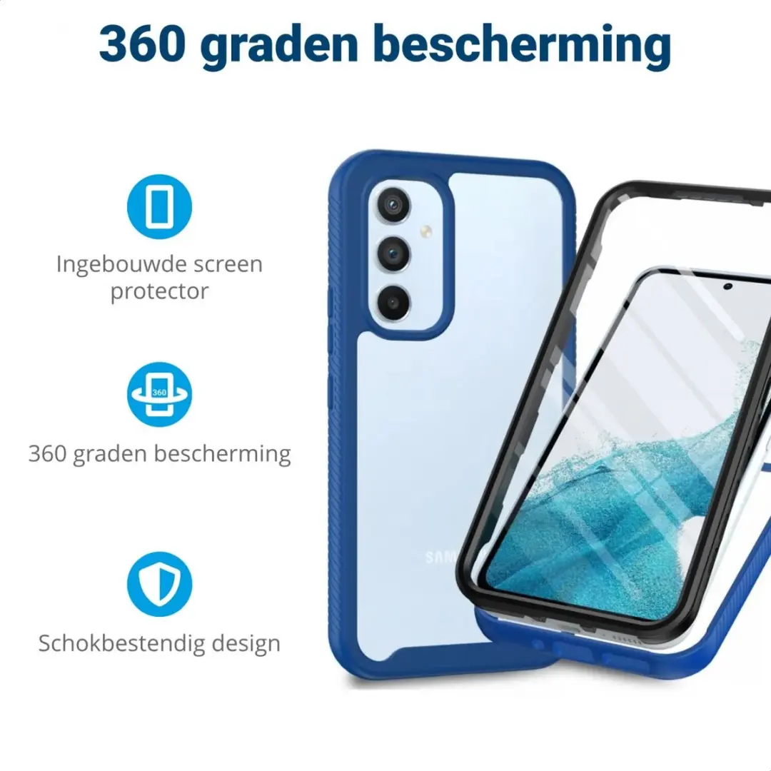 Selected by GSMpunt Hoesje Samsung Galaxy A54 - Blauw/Transparant