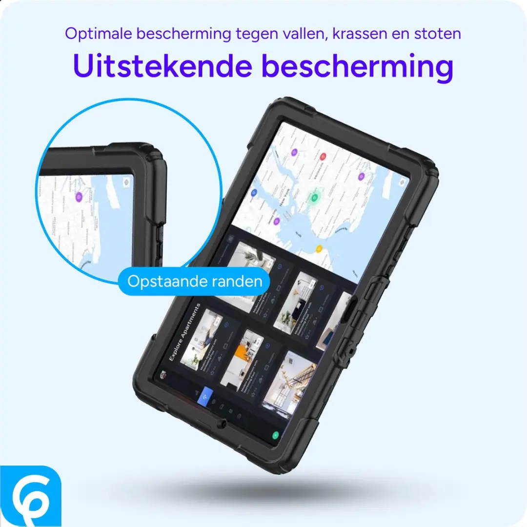Selected Hoes Samsung Galaxy Tab A9 Plus - Zwart - 360° Draaibare Handriem
