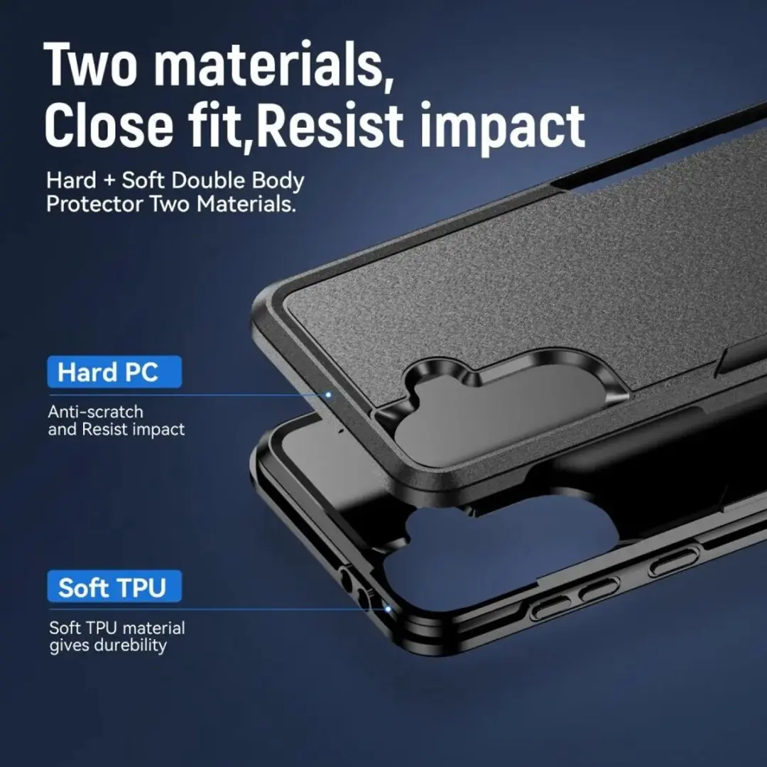Selected Back Cover Samsung Galaxy A37 Rugged Hoesje - Zwart