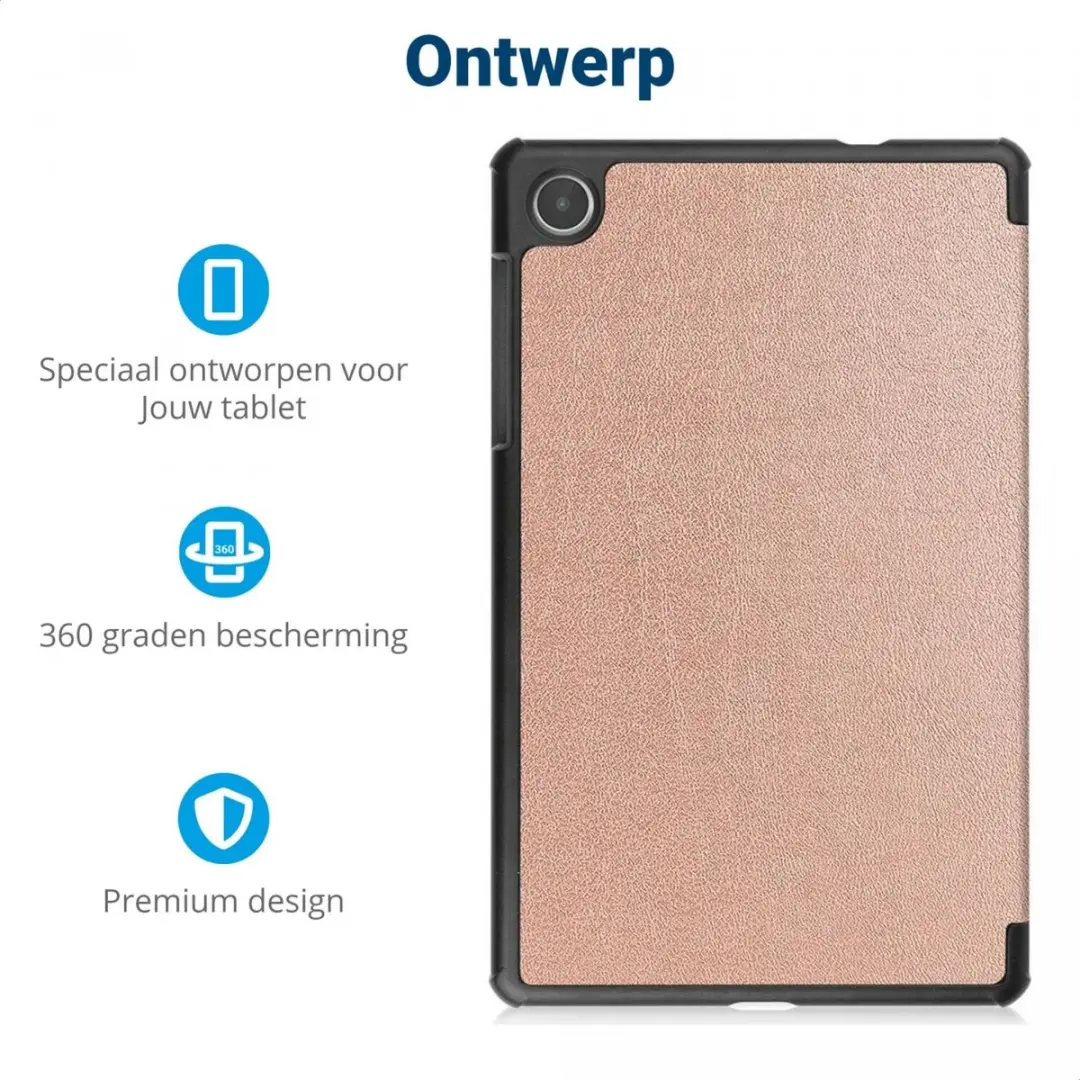 Selected by GSMpunt Lenovo Tab M8 Gen 4 Book Case - Roze Goud