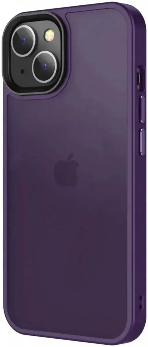 Selected Hoesje iPhone 15 Plus - Paarse Matte Back Cover