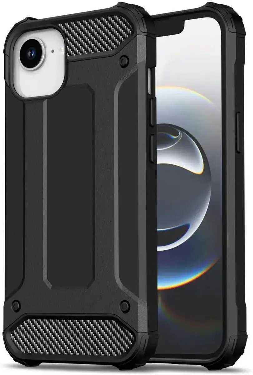 Selected Hoesje iPhone 16/17 Shock Proof Hybride Zwart