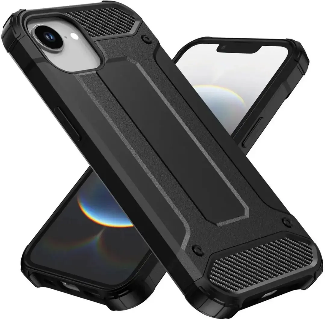 Selected Hoesje iPhone 16/17 Shock Proof Hybride Zwart