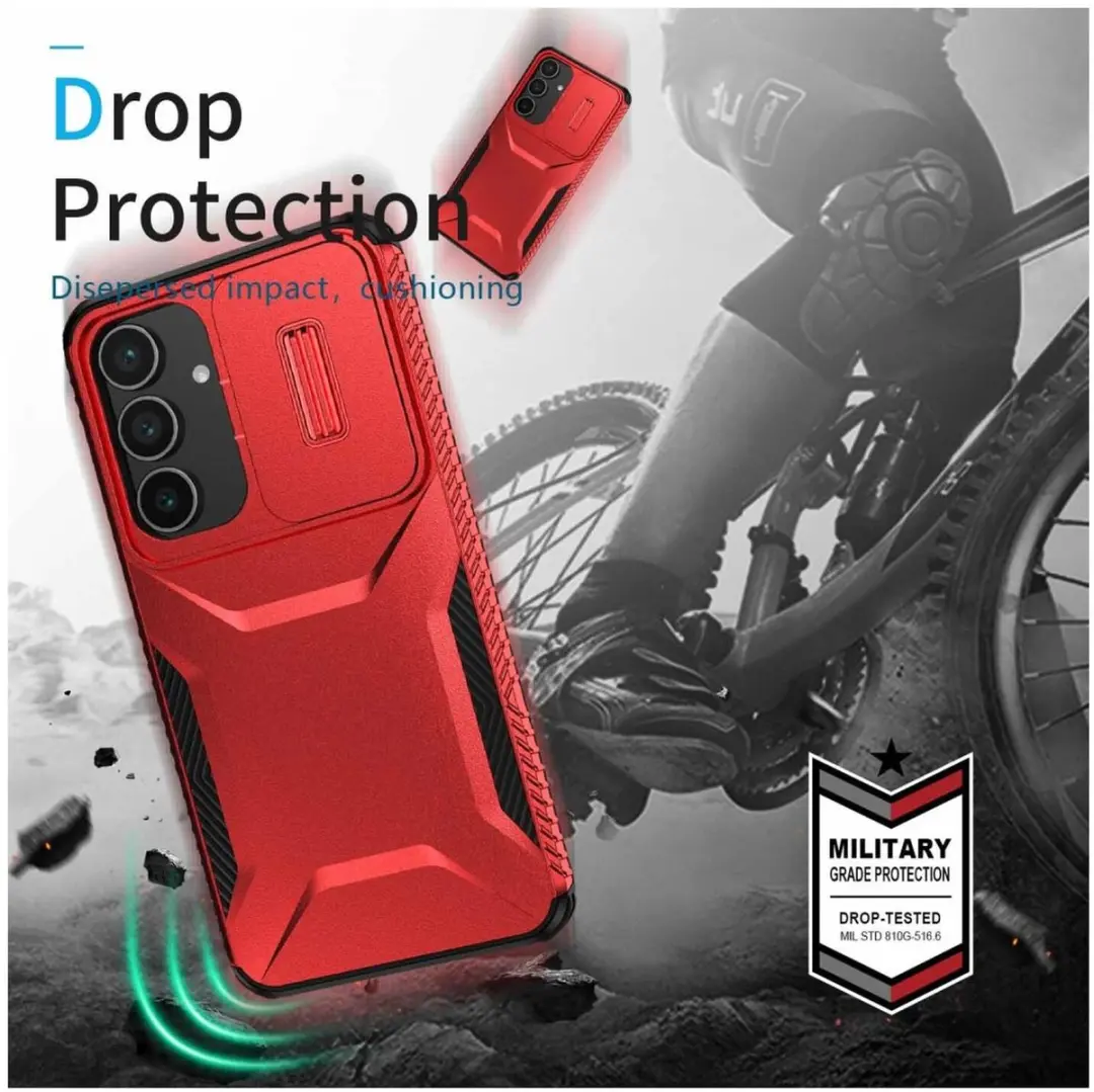 Selected Hoesje Samsung Galaxy S25 FE Camera Slider - Rood