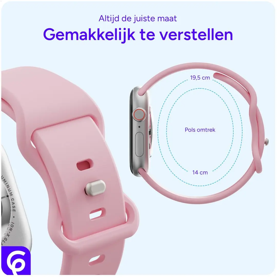 Selected SBG Siliconen Horlogebandje Apple Watch - Roze - 42/44/45/46/49mm