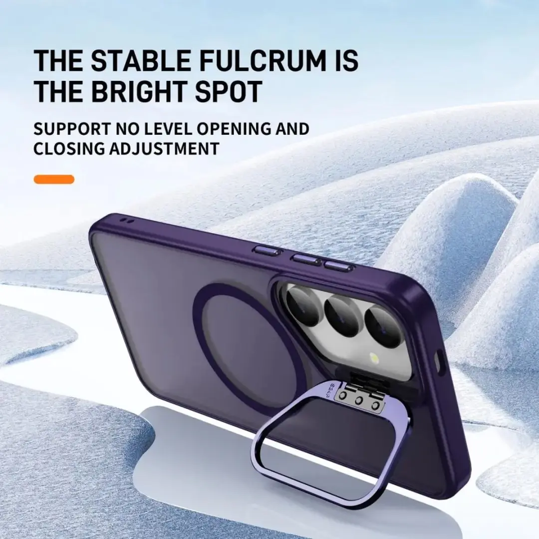 Selected Hoesje Samsung Galaxy S24 FE MagSafe Paars - Camera Kickstand