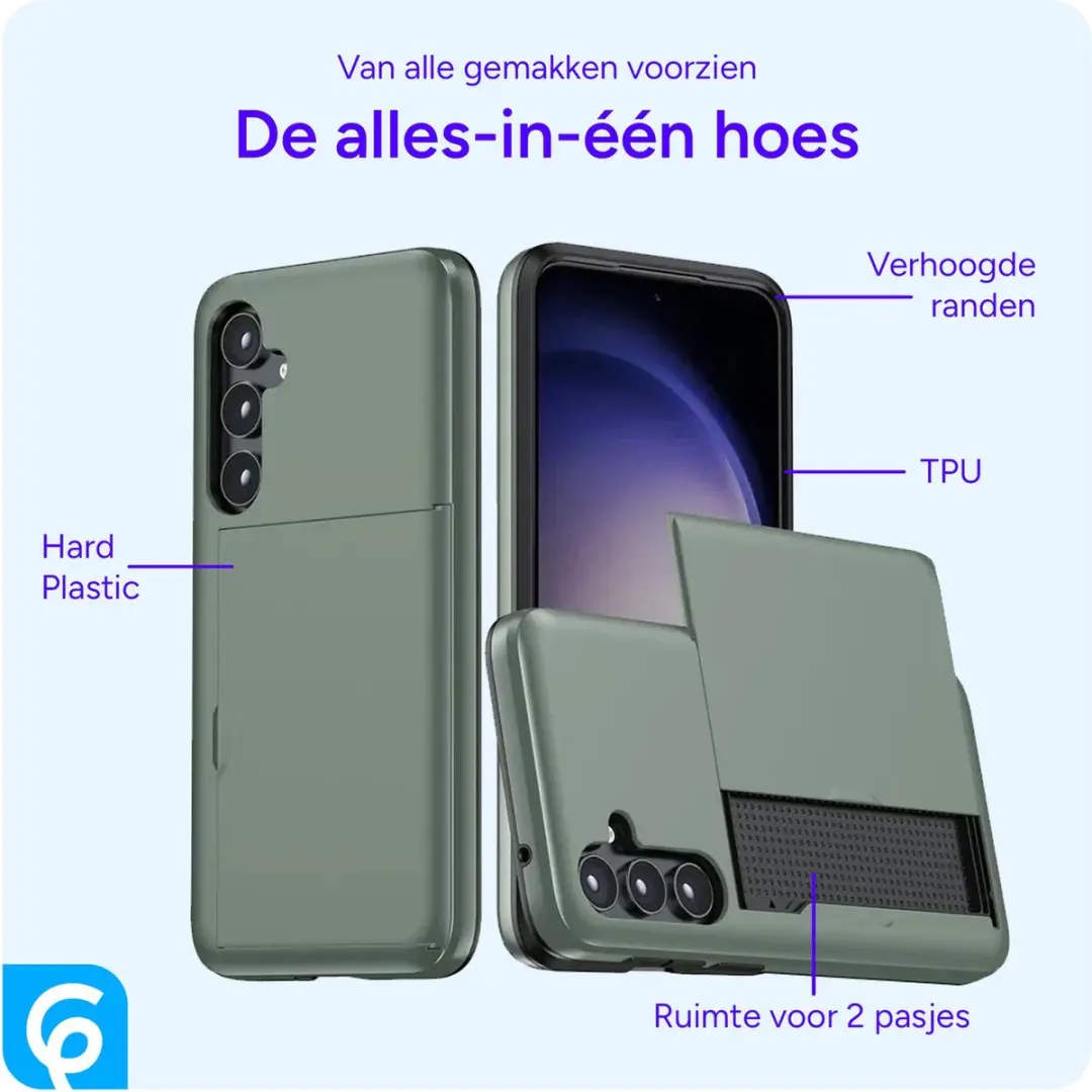 Selected Hoesje Samsung Galaxy S25 FE - Kaarthouder Groen