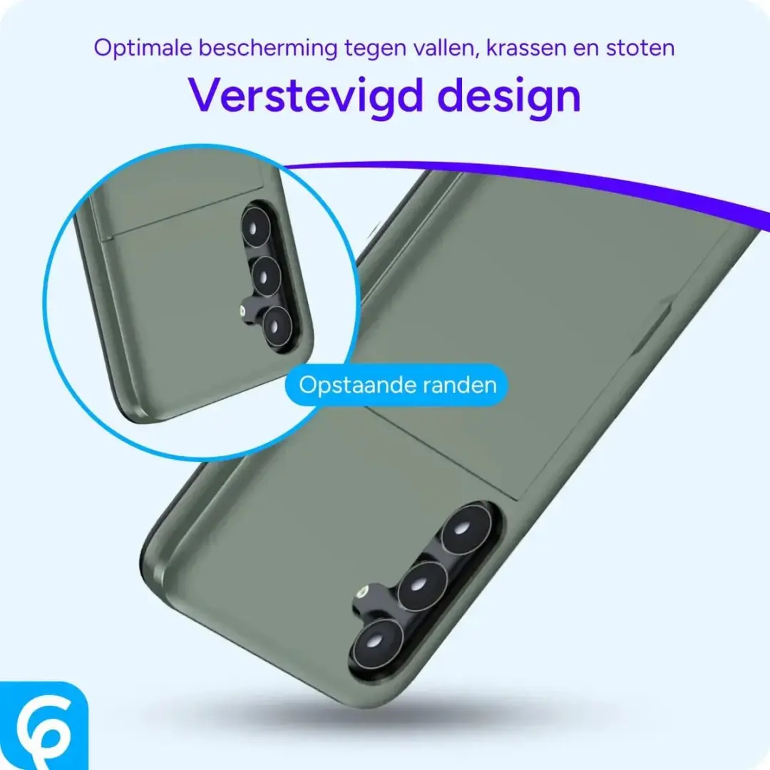Selected Hoesje Samsung Galaxy A55 - Kaarthouder Groen
