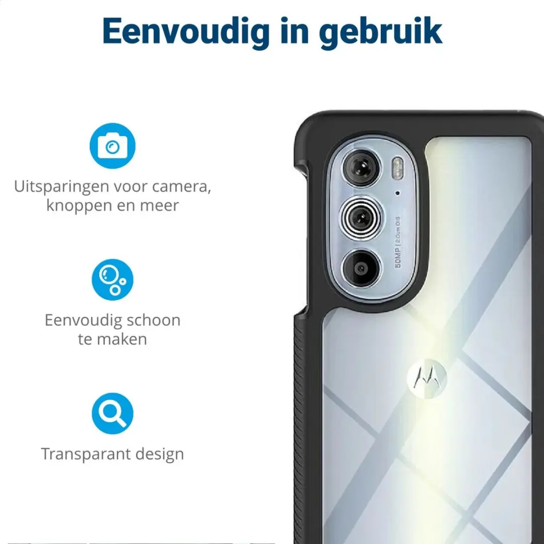 Motorola Edge 30 Pro Hoesje - Full Protect Zwart