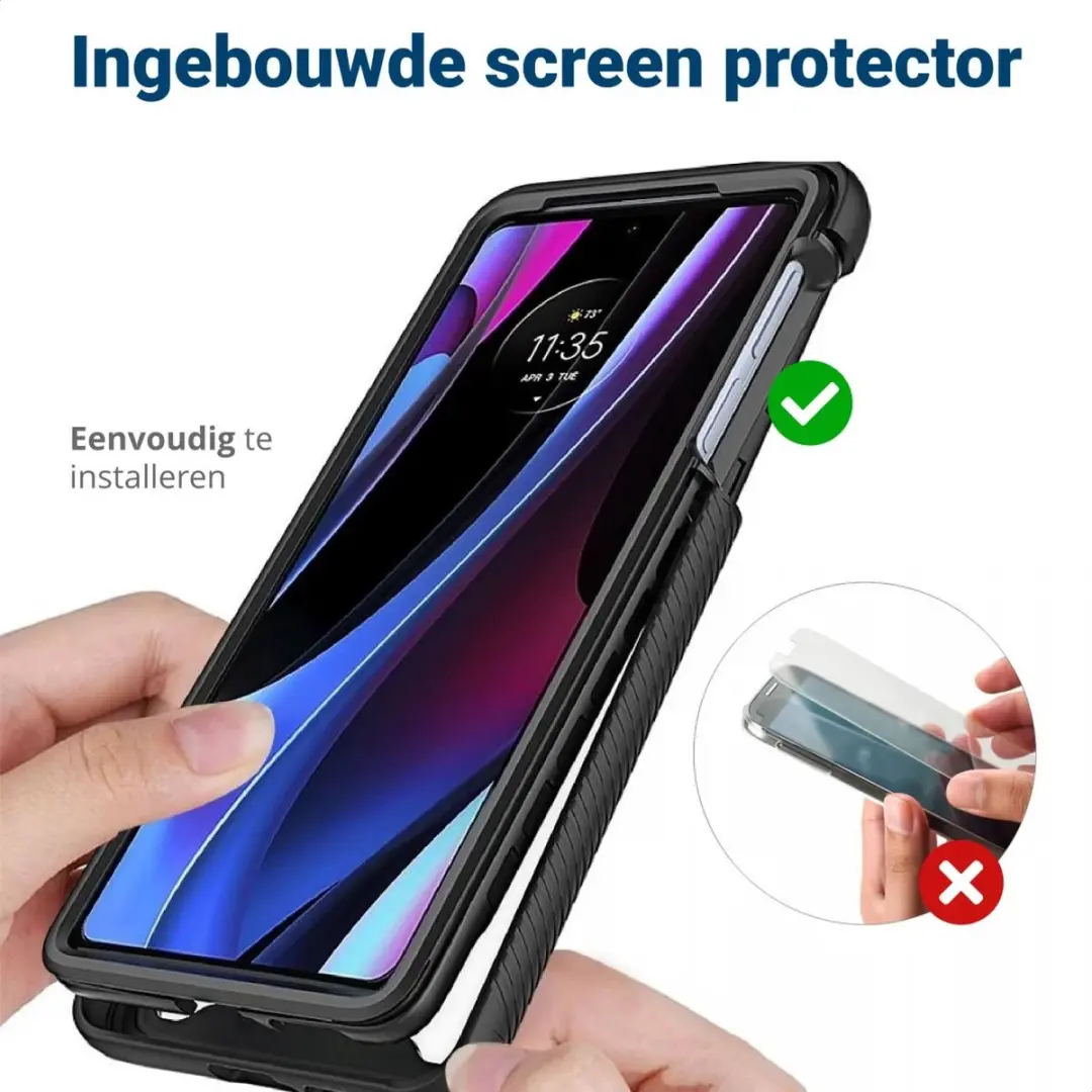 Motorola Edge 30 Pro Hoesje - Full Protect Zwart