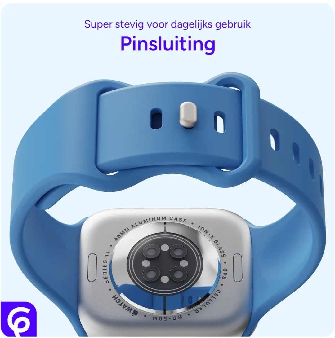 Selected SBG Siliconen Bandje Apple Watch Series 9 41mm - Blauw