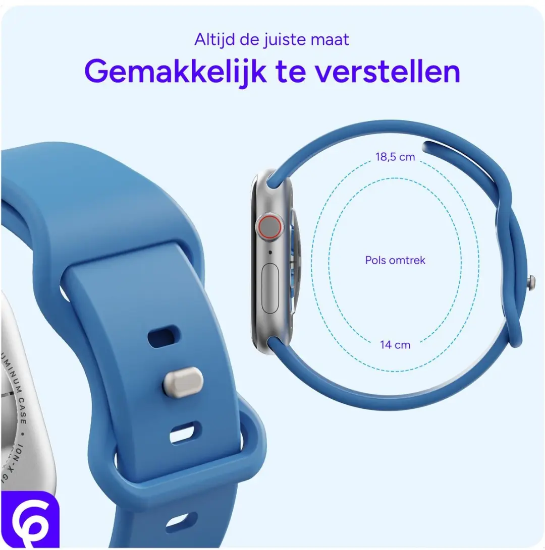 Selected SBG Siliconen Bandje Apple Watch Series 9 41mm - Blauw