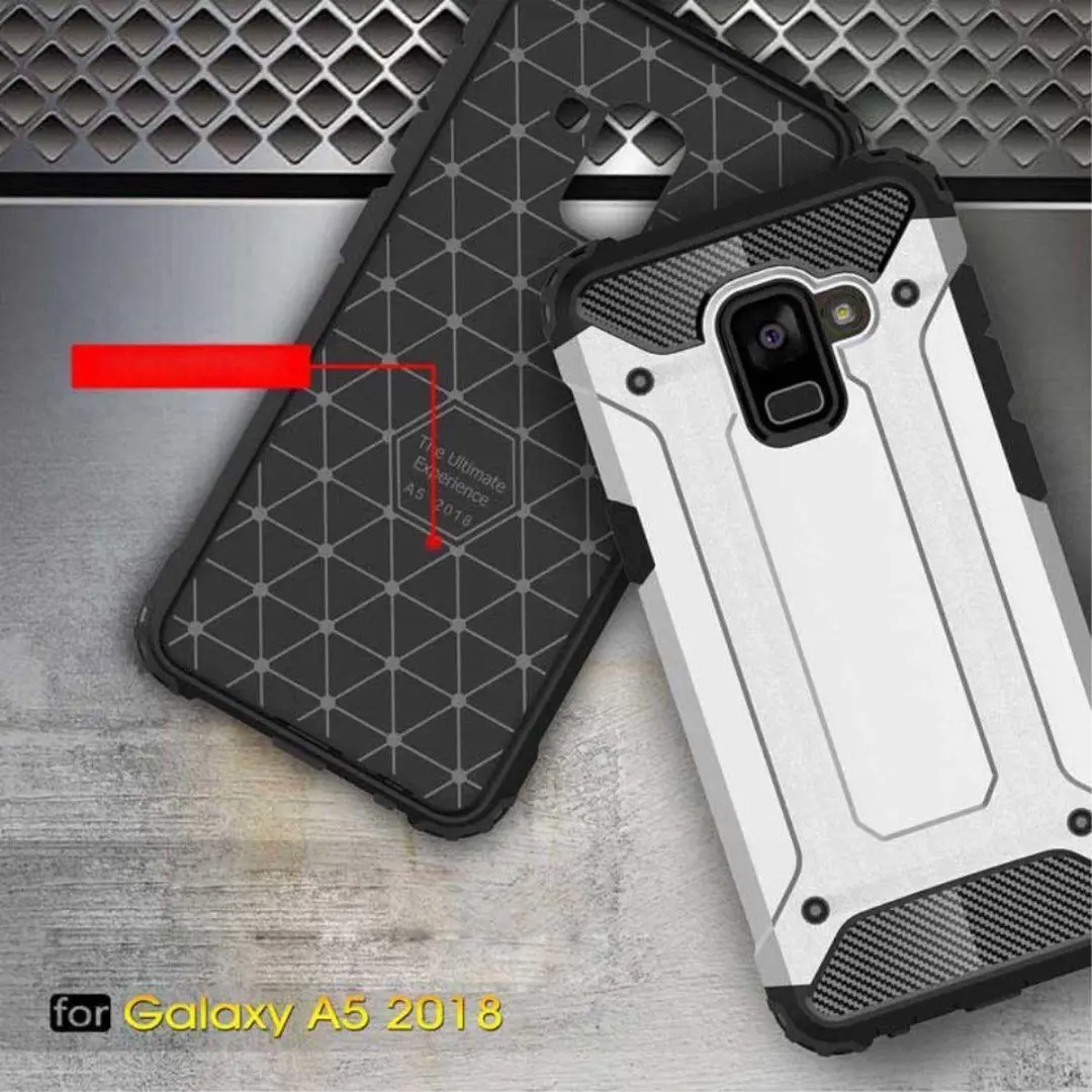 Selected Hoesje Samsung Galaxy A8 (2018) Hybride - Zwart