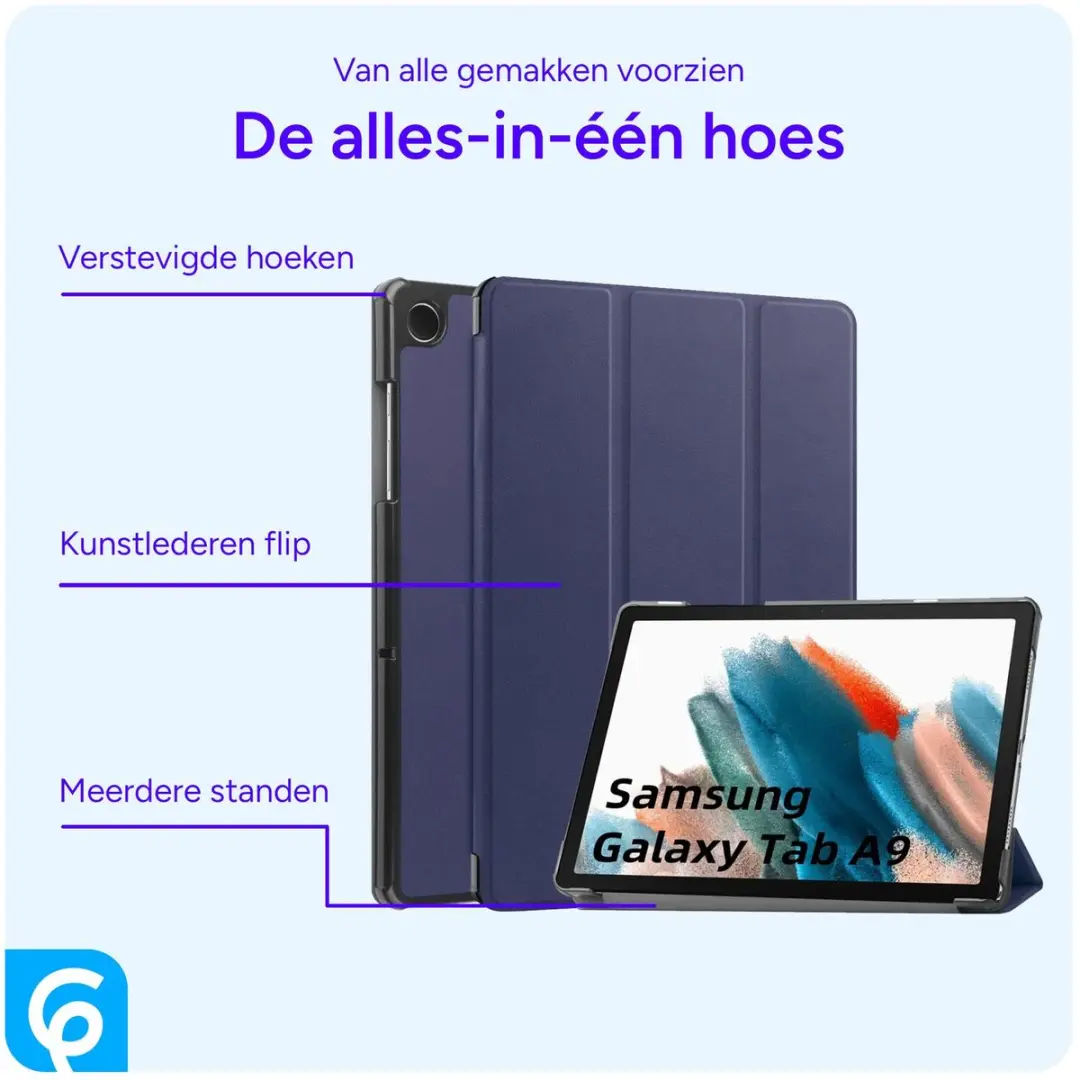Samsung Galaxy Tab A8 2021 Tablethoes - Blauw Tri-fold