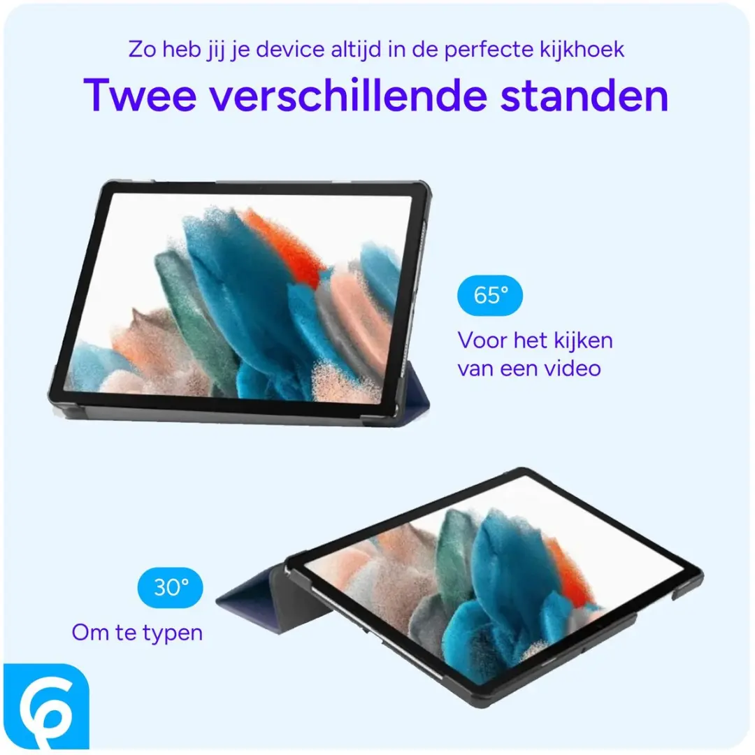 Samsung Galaxy Tab A8 2021 Tablethoes - Blauw Tri-fold
