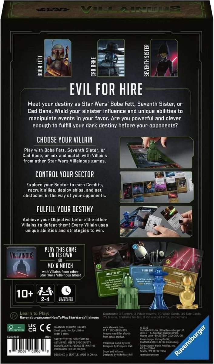 Ravensburger Star Wars Villainous Exapasion 1 Scum & Villainy - Bordspel Engelstalig