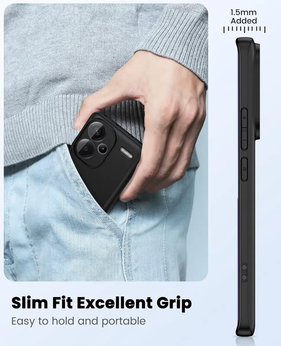 Selected Dun TPU Hoesje Xiaomi Redmi Note 13 Pro+ - Zwart