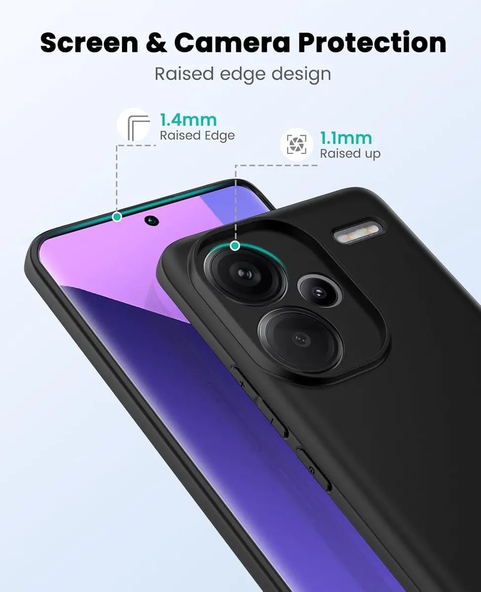 Selected Dun TPU Hoesje Xiaomi Redmi Note 13 Pro+ - Zwart - afbeelding 6 van 6