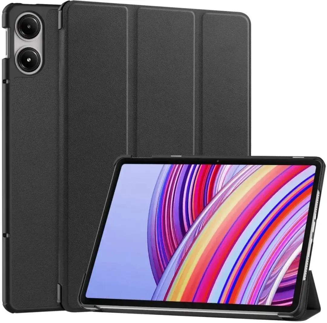 Selected Tablethoes Xiaomi Redmi Pad Pro 12.1" - Tri-fold Kunstleder - Zwart