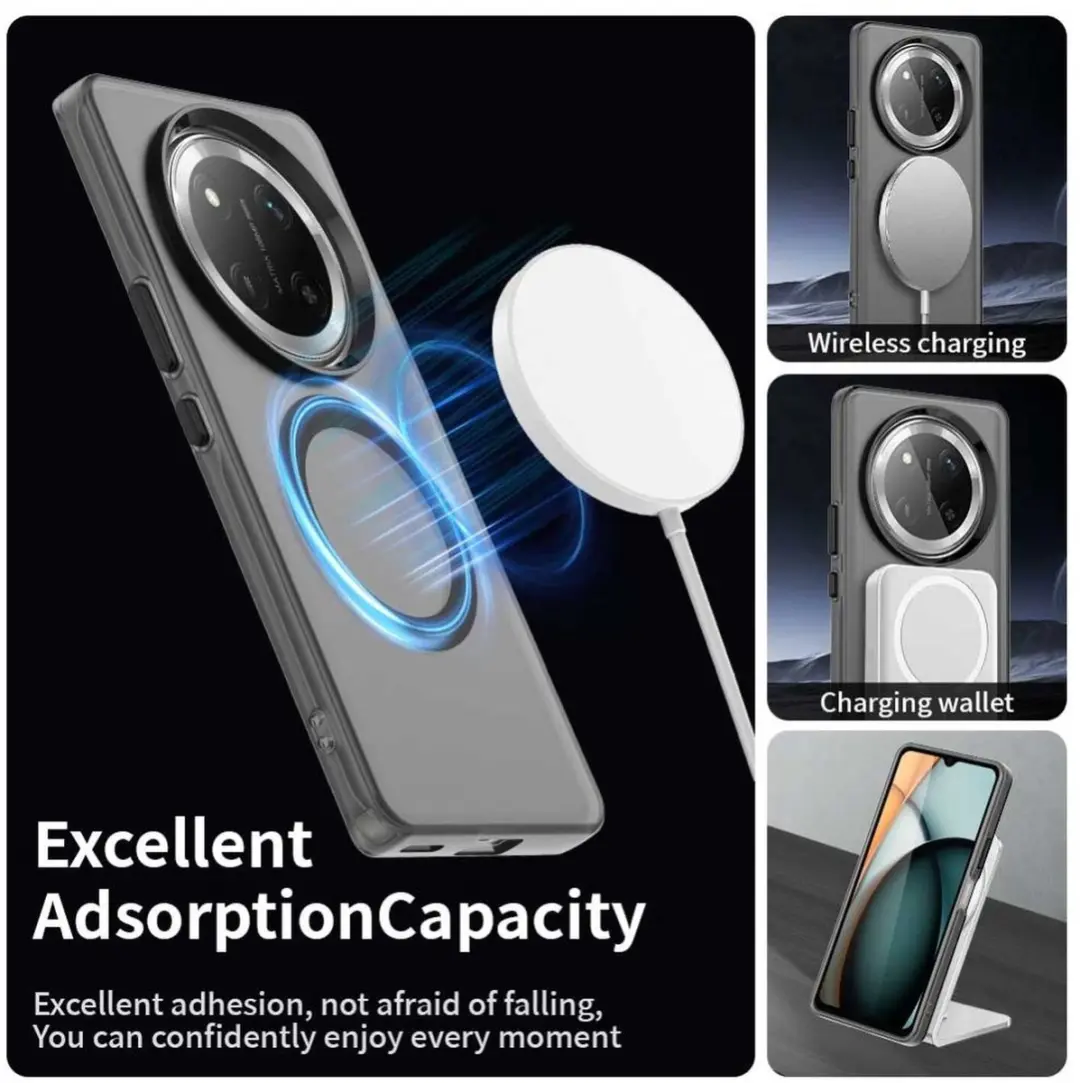Selected MagSafe Backcover Honor Magic7 Lite - Zwart & Transparant - afbeelding 6 van 6