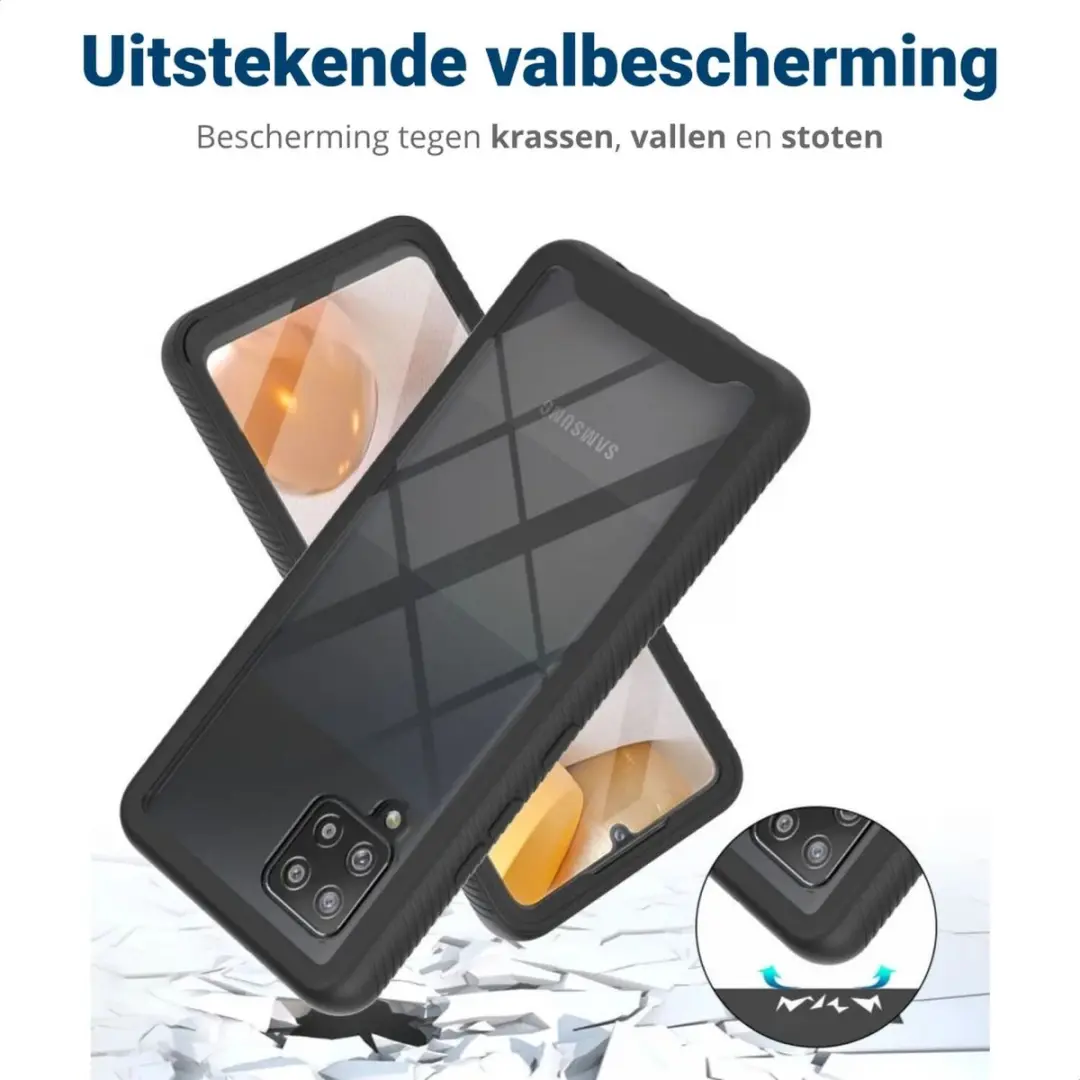 Selected by GSMpunt Hoesje Samsung Galaxy A42 - Full Protect - Zwart/Transparant