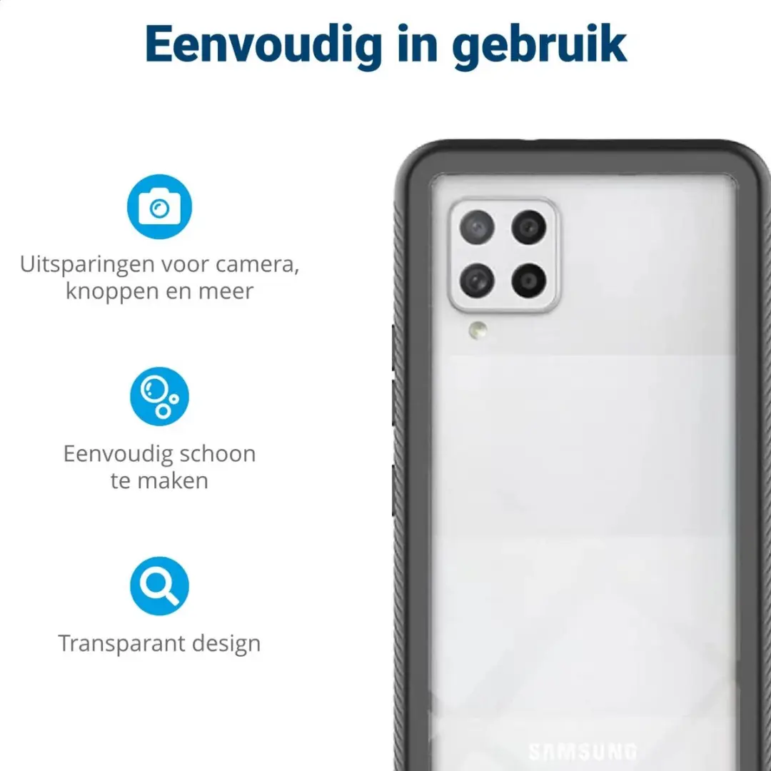 Selected by GSMpunt Hoesje Samsung Galaxy A42 - Full Protect - Zwart/Transparant