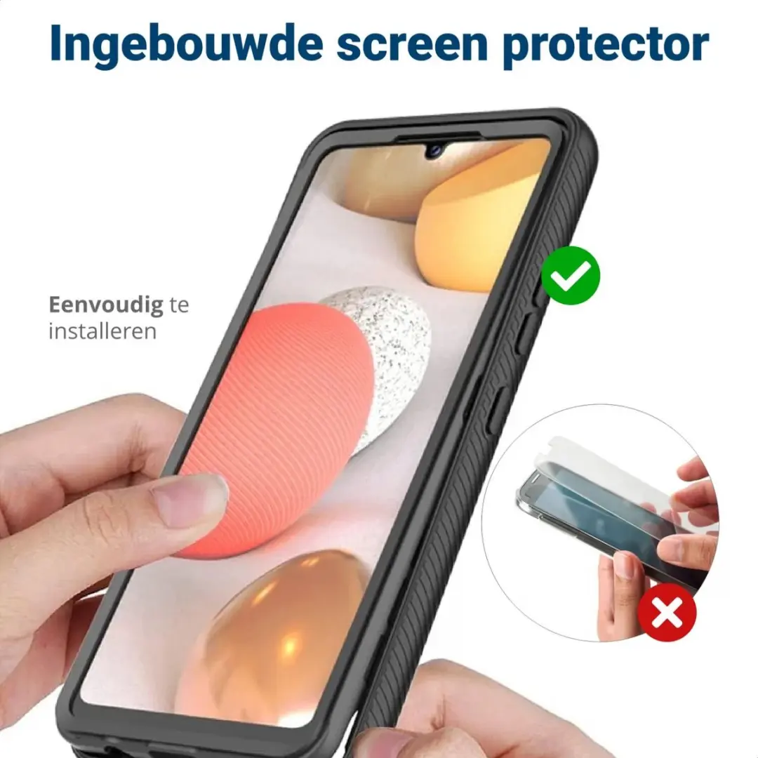 Selected by GSMpunt Hoesje Samsung Galaxy A42 - Full Protect - Zwart/Transparant