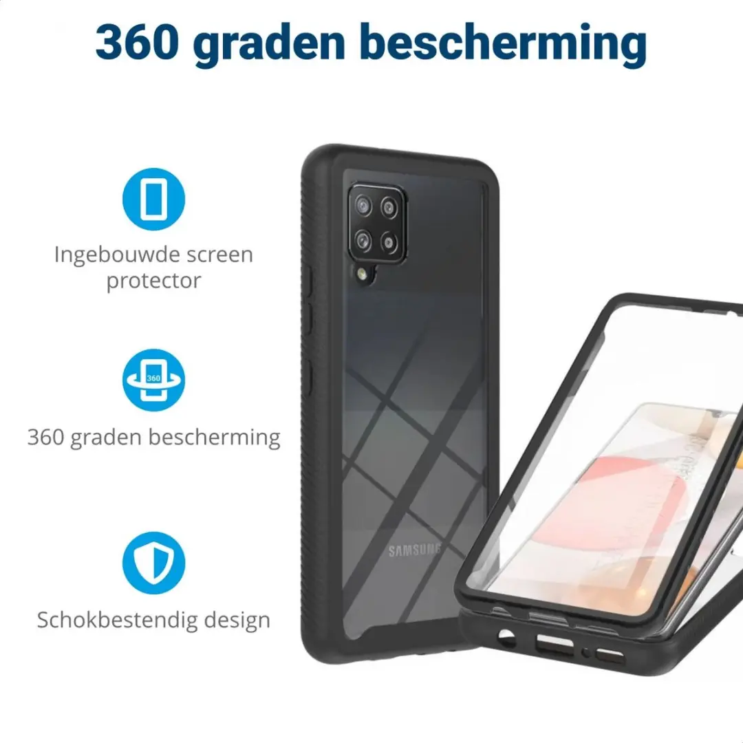 Selected by GSMpunt Hoesje Samsung Galaxy A42 - Full Protect - Zwart/Transparant