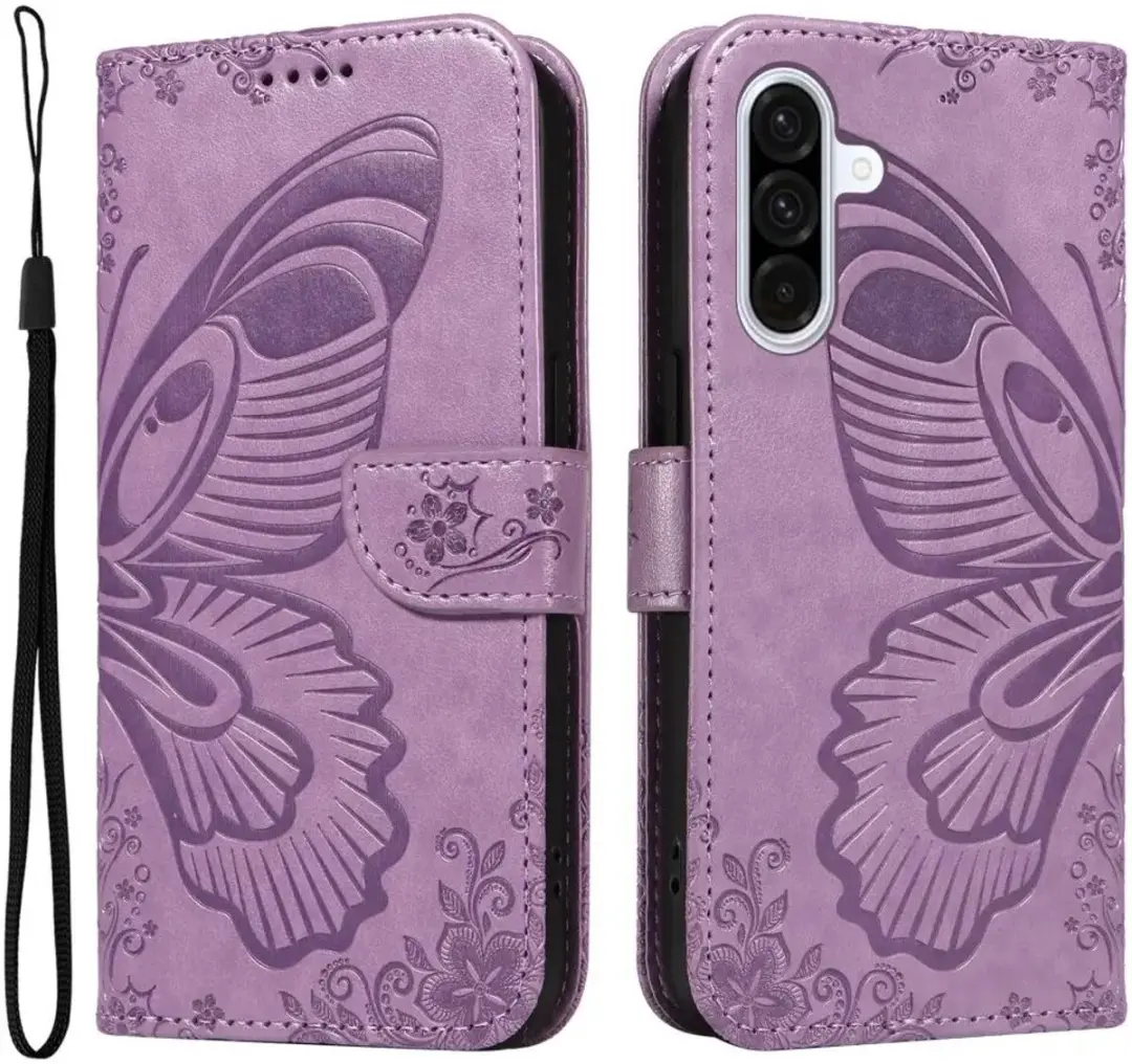 Selected Hoesje Samsung Galaxy A56 Wallet Vlinder Kunstleer