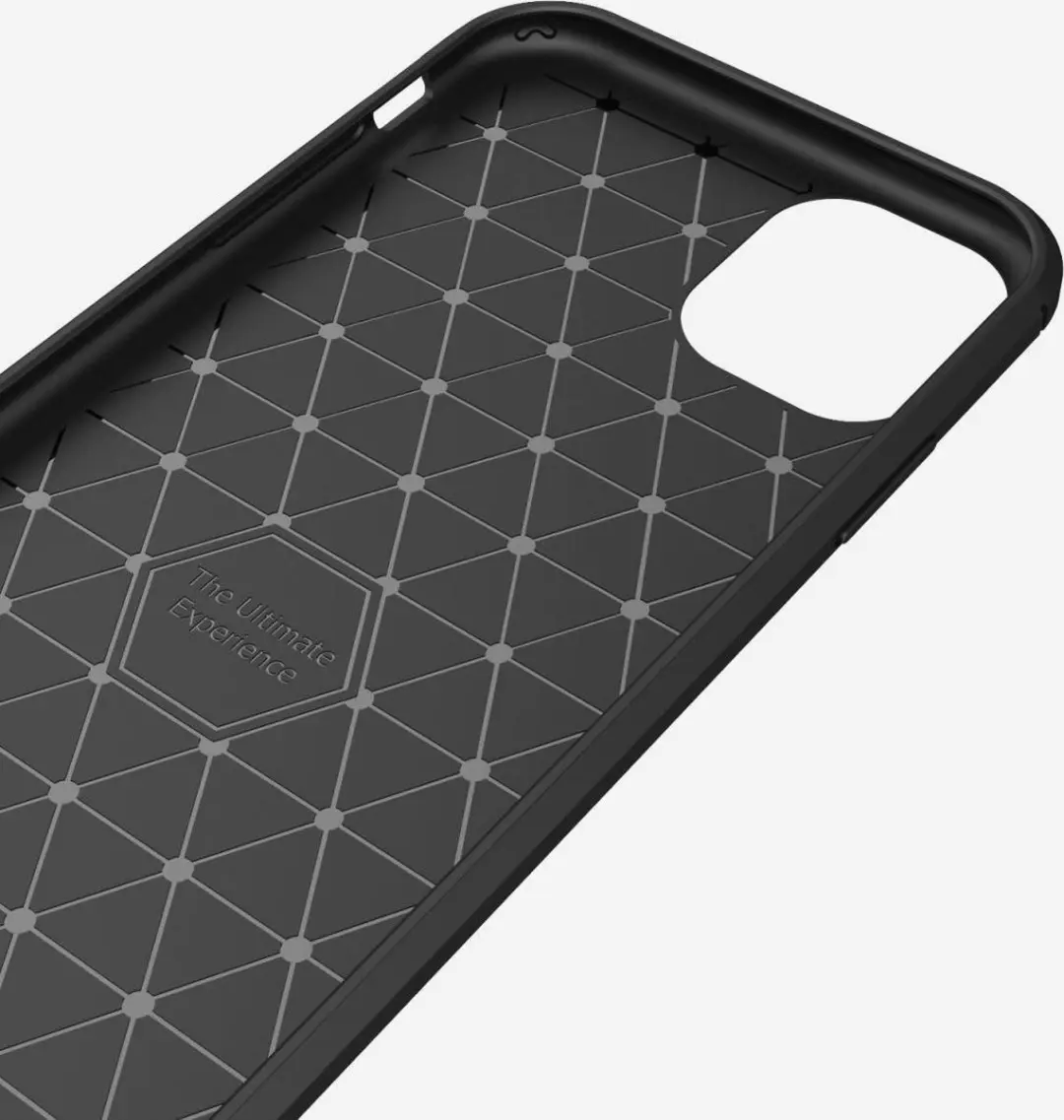 Selected Geborsteld TPU Hoesje iPhone 11 - Zwart