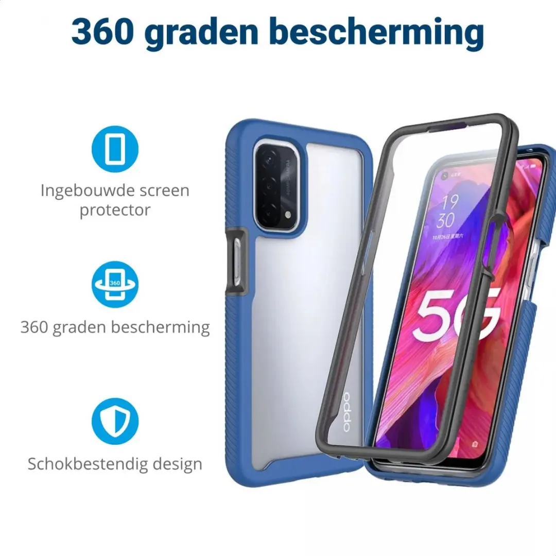 Selected Oppo A54/A74 5G Hoesje - Blauw - afbeelding 6 van 6