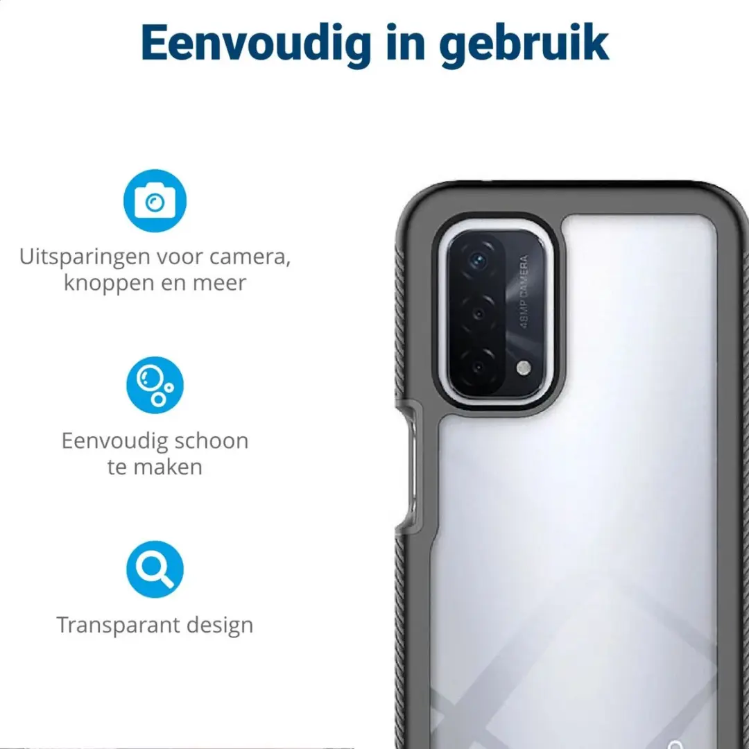 Selected Oppo A54/A74 5G Hoesje - Blauw