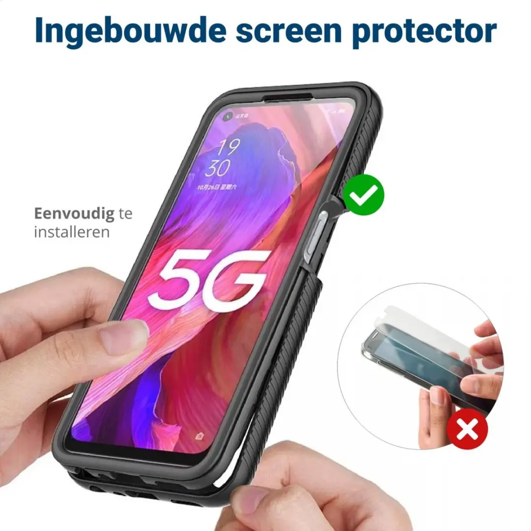 Selected Oppo A54/A74 5G Hoesje - Blauw