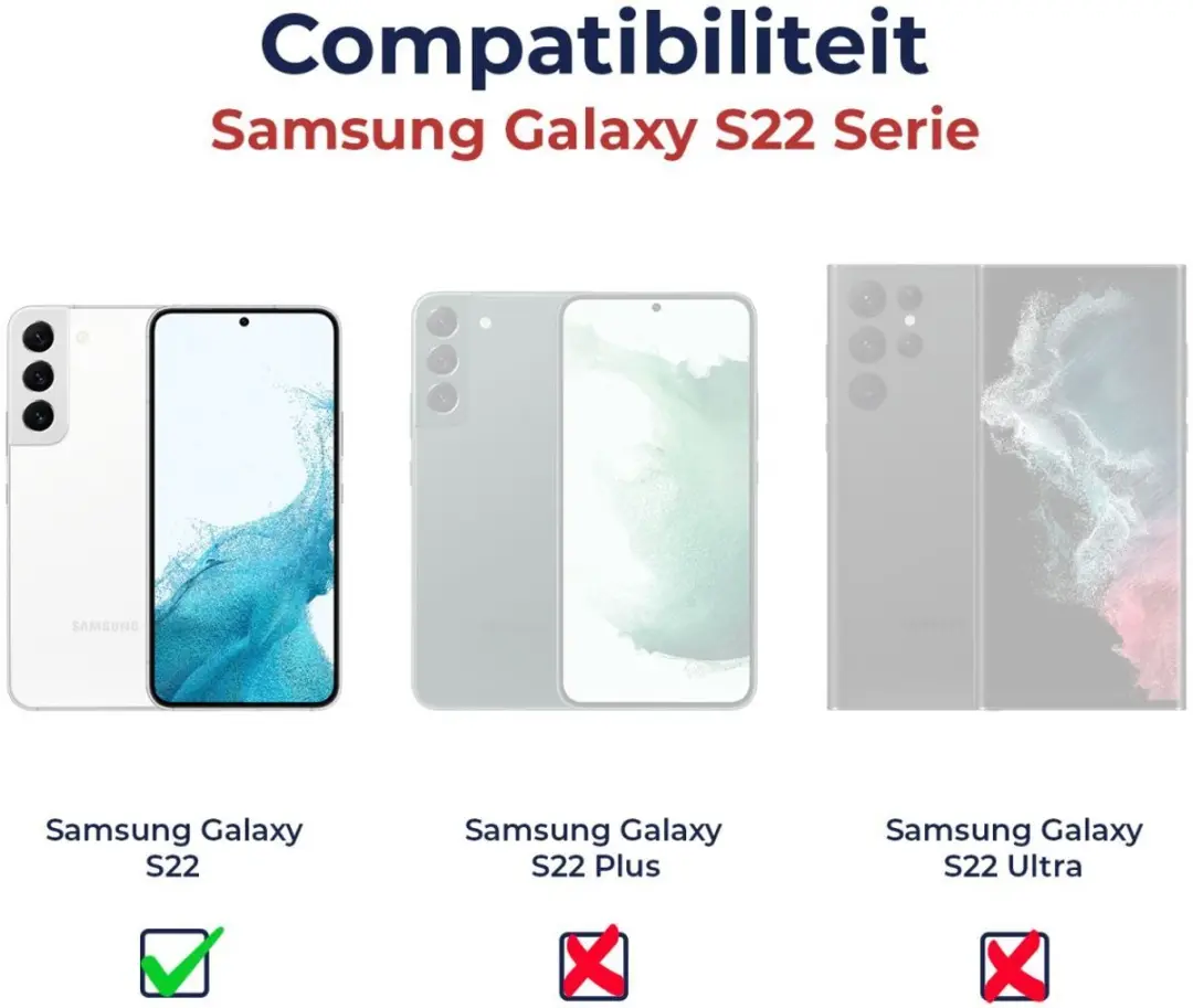 Selected SBG Outdoor Case Waterdicht Galaxy S22 - IP68 - Zwart/Transparant