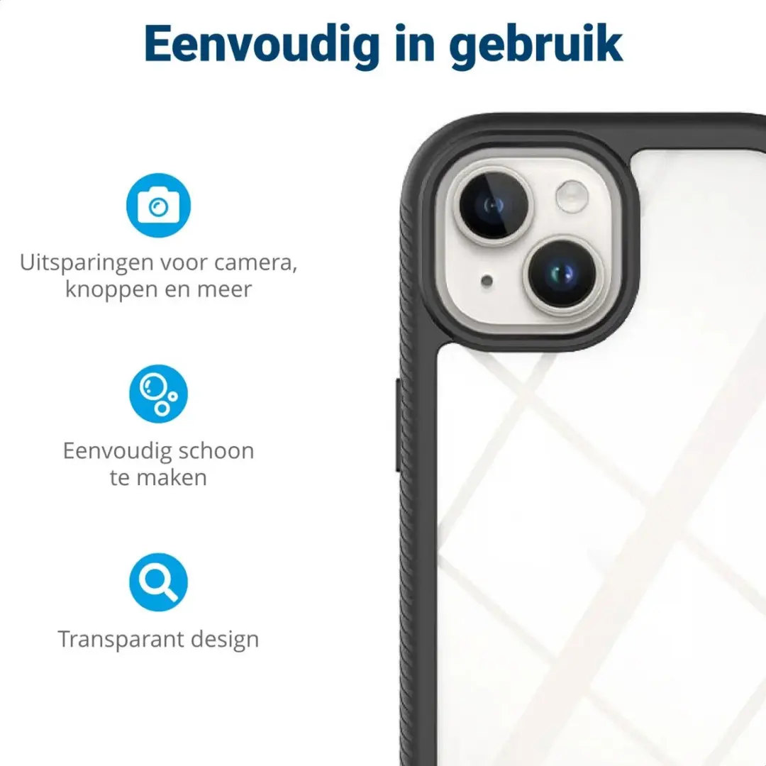 Selected by GSMpunt.nl iPhone 15 Hoesje Blauw - Schokbestendig