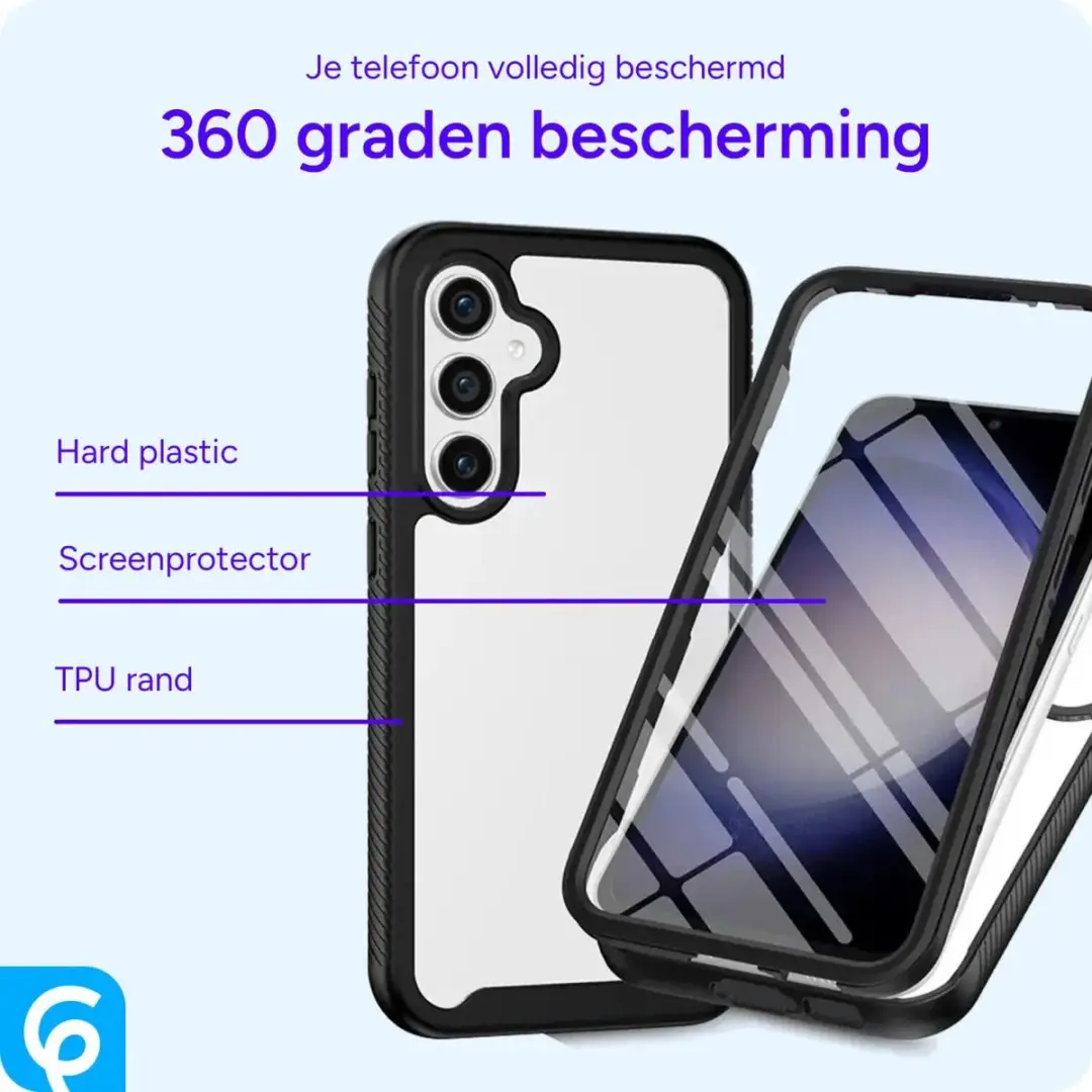 Selected by GSMpunt Hoesje Samsung Galaxy A35 - Full Protect - Zwart