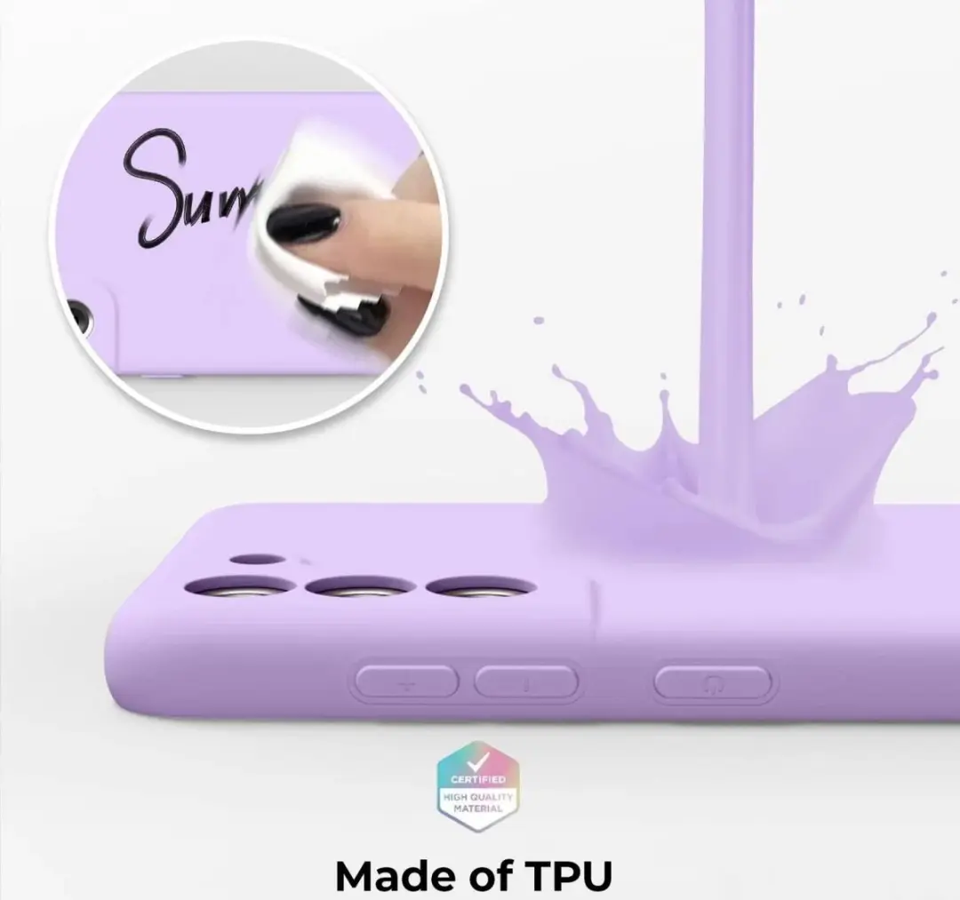 Selected Hoesje Samsung Galaxy S21 FE - Dun TPU - Paars