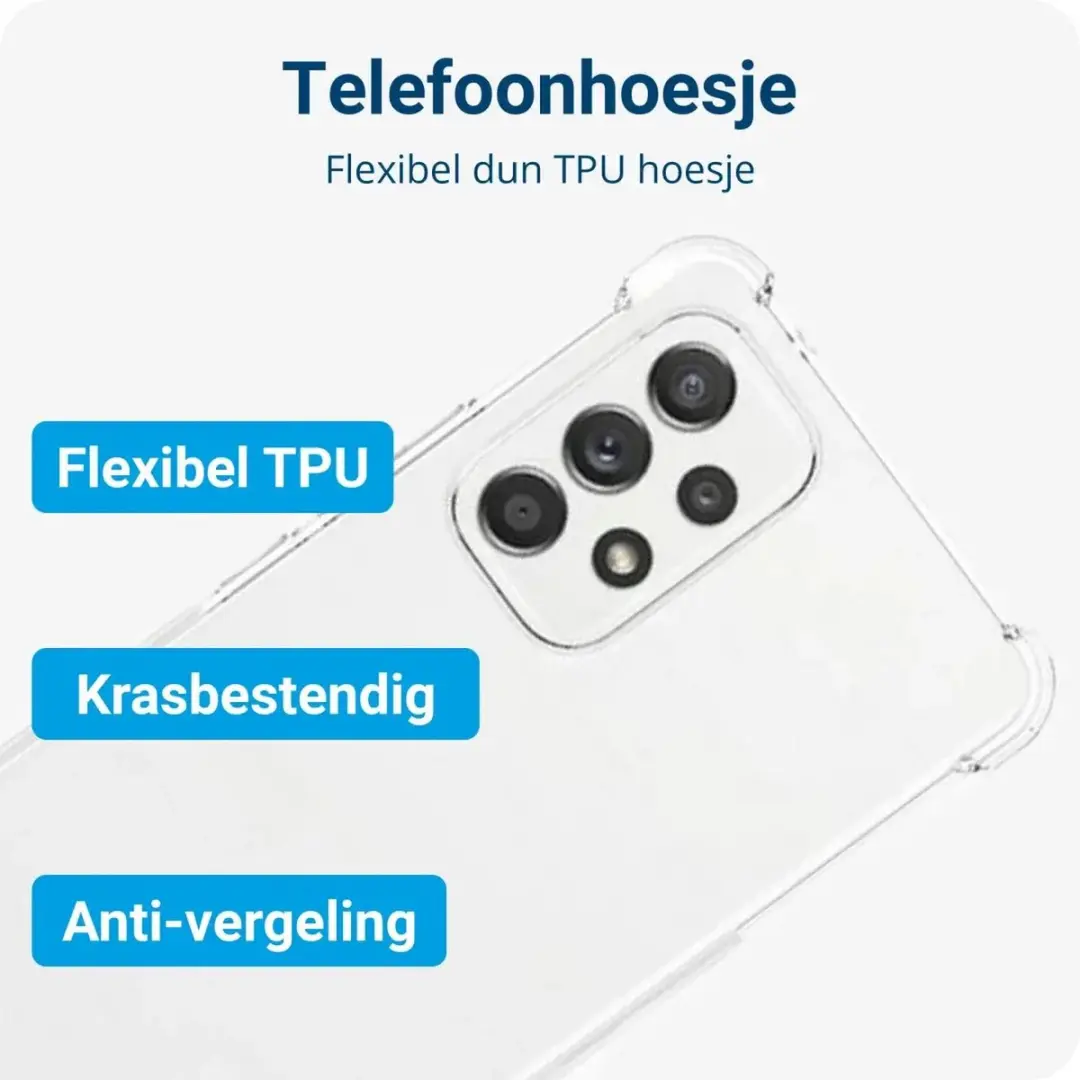 Selected Schokbestendig Hoesje + Glas Samsung Galaxy A53 - Transparant - afbeelding 6 van 6