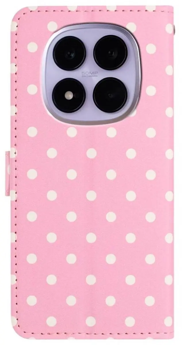 Selected Xiaomi Redmi Note 15 Pro 5G Polka Dot Hoesje - Roze
