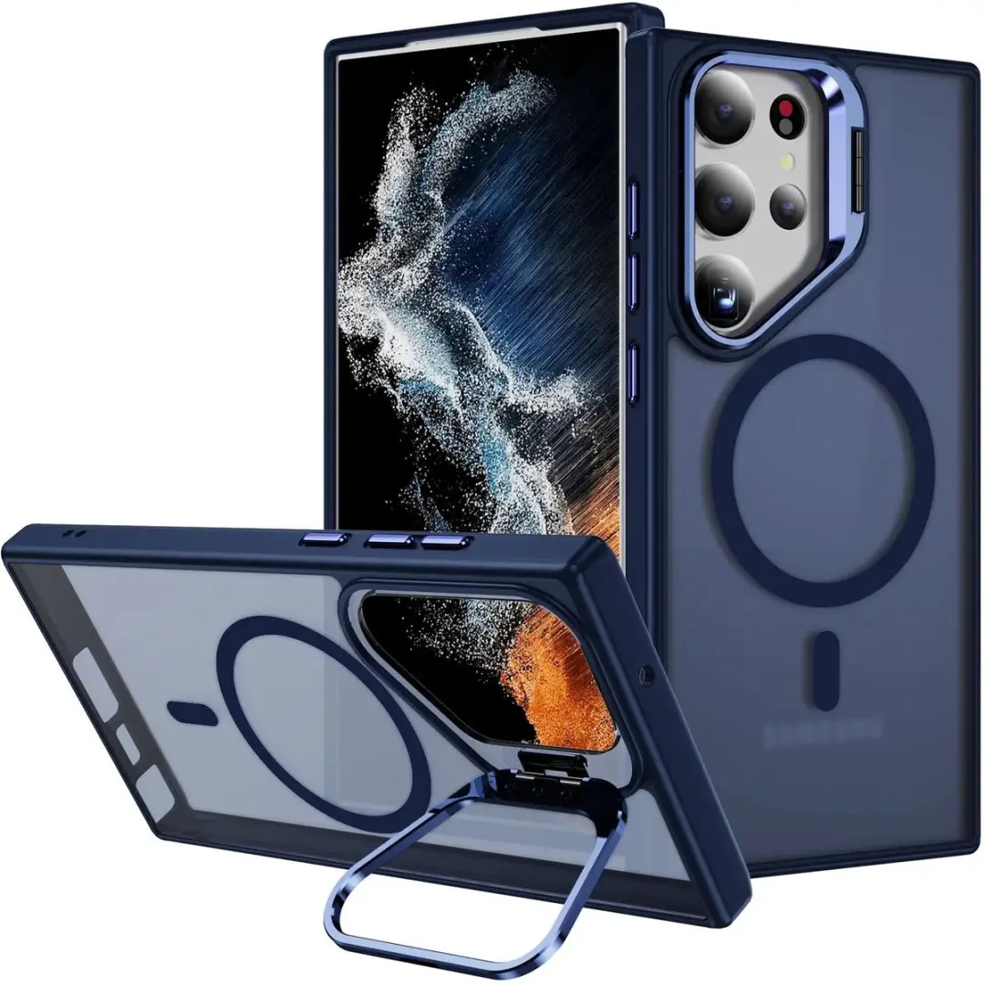 Selected Hoesje Samsung Galaxy S23 Ultra MagSafe Blauw