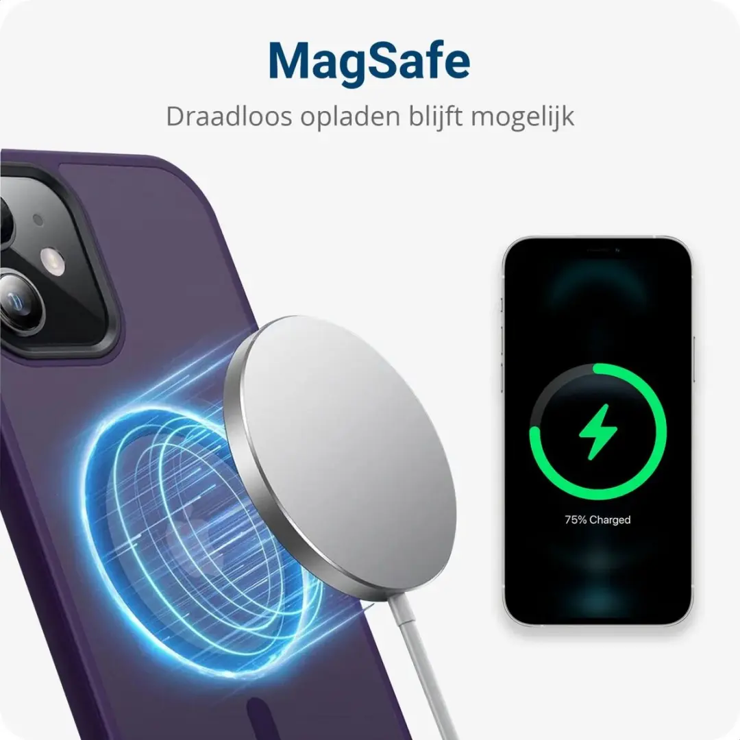 Selected by GSMpunt Apple iPhone 12/12 Pro Hoesje - MagSafe Paars
