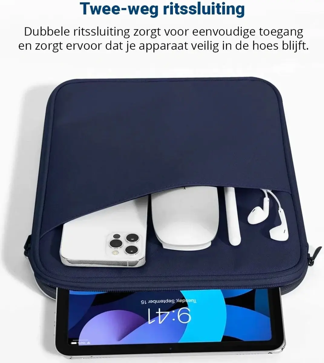 Selected Beschermhoes iPad/Tablet tot 11 Inch - Blauw