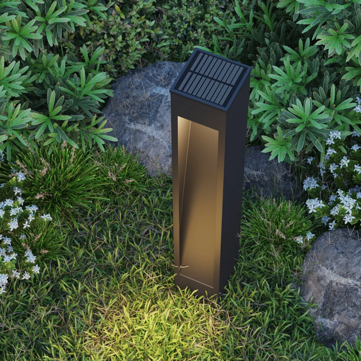 Calex Ivrea Solar Tuinpaal 1W - Zwart
