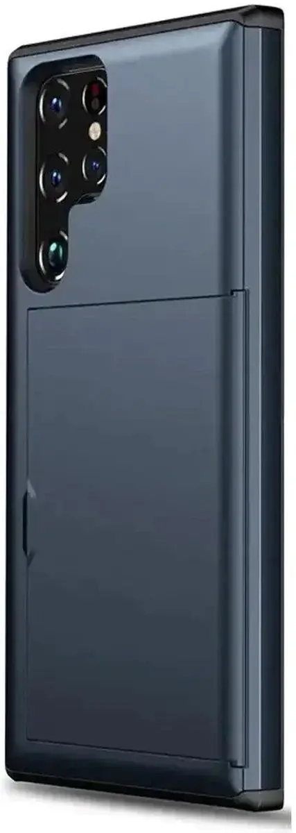 Selected Hoesje Samsung Galaxy S25 Ultra - Kaarthouder 2 Pasjes - Blauw