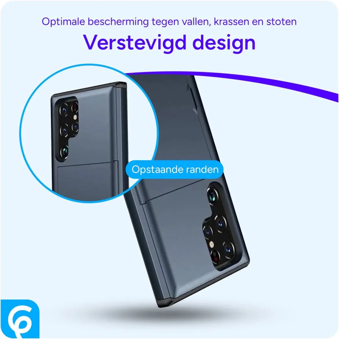 Selected Hoesje Samsung Galaxy S25 Ultra - Kaarthouder 2 Pasjes - Blauw